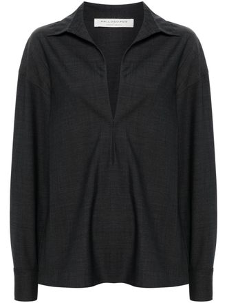 Philosophy di Lorenzo Serafini Blouse met V-hals - Grijs