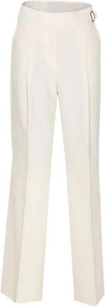 Liu Jo Palazzo Stijl Stretch Broek - Dames - Straight fit broeken - Wit - L - Broeken