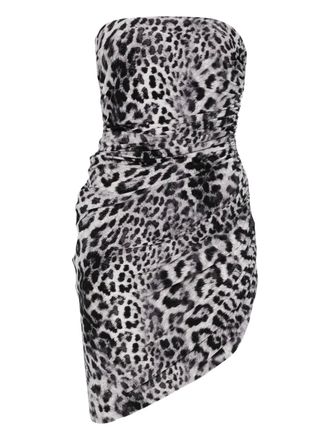 Norma Kamali Diana mini-jurk met strik - Zwart