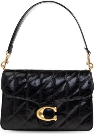 Coach Chain Tabby Shoulder Bag With Quilting - Dames - Schoudertassen - Zwart - ONE Size - Leer - Tassen