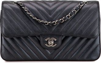 Chanel Pre-owned Womens Classic Flap Shoulder Bag - Black Leather - One Size