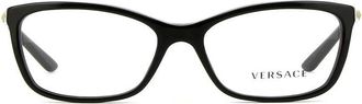 Versace Rectangle Full Rim Eyeglasses - Black
