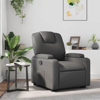 vidaXL Vidaxl - Sill&oacute;n Reclinable De Cuero Sint&eacute;tico Gris