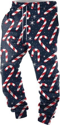 Generic Mens Christmas Jogging Sweatpants Christmas Training Tracksuit Bottoms Xmas Joggers with Pockets Cosy Breathable Mens Joggers Elasticated Waist Xmas T