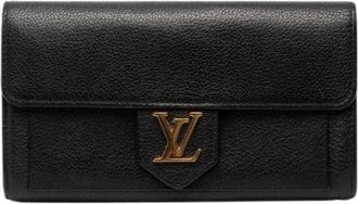 Louis Vuitton Pre-owned Wallets, female, Black, Size: ONE SIZE Pre-owned Portefeuille Lockme Leather Long Wallet