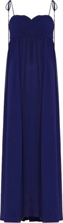 OLYMPIAH ruched tie-strap dress - Blue