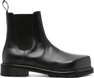 Magliano leather Chelsea boots - men - Calf Leather/Fabric/Calf Leather/Fabric/Rubber - 43 - Black