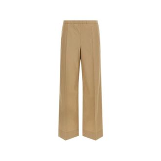 Moncler Wide Trousers, female, Beige, Size: 2XS Wide Trousers