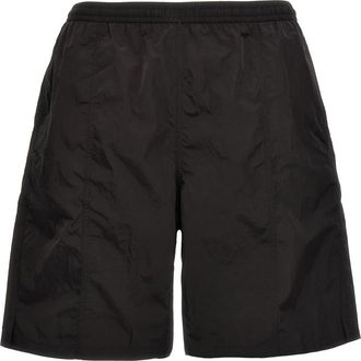 Ami Black Logo Swim Shorts
