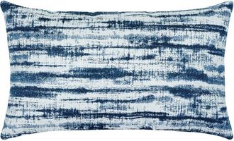 Elaine Smith Linear Indigo Indoor & Outdoor Woven Accent Lumbar Pillow at Nordstrom, Size 12X20