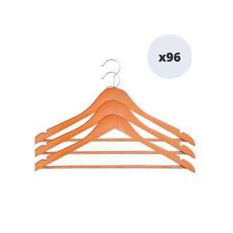 MSV Juego De 96 Perchas De Madera Msv