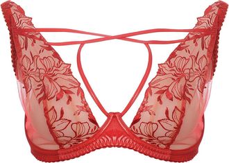 Agent Provocateur Womens Ozella Plunge Bra In Red - Size 36E