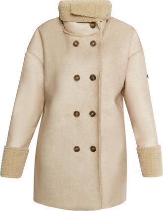 Dreimaster Dreimaster Jas van imitatiebont Dames Cr&egrave;mebeige