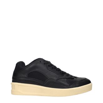 Jil Sander Black Leather Low Top Womens Sneakers