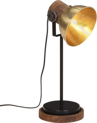 vidaXL L&aacute;mpara De Escritorio Lat&oacute;n Vintage 25 W E27 17x17x50 Cm Vidaxl