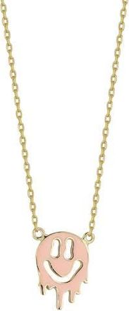 Sphera Milano Enamel Smiley Face Pendant Necklace in Gold at Nordstrom Rack