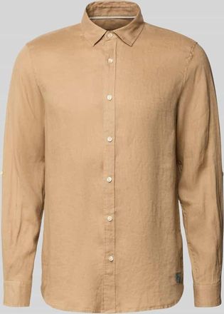 Scotch & Soda Regular Fit Leinenhemd aus reinem Leinen Modell CORE in Hellbraun, Gr&ouml;&szlig;e XXL