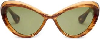 Jean Paul Gaultier Kattenstijl Zonnebril - unisex - Zonnebrillen - Bruin - ONE Size - Accessoires