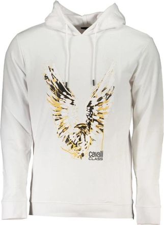 Cavalli Katoenen sweater - Heren - Hoodies - Wit - 3XL - Katoen - Hoodies & sweatvesten