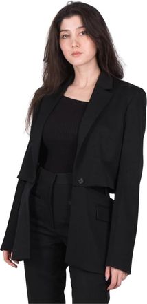 J.W.Anderson Cut Out Blazer - Dames - Blazers - Zwart - 2XS - Wol - Jassen
