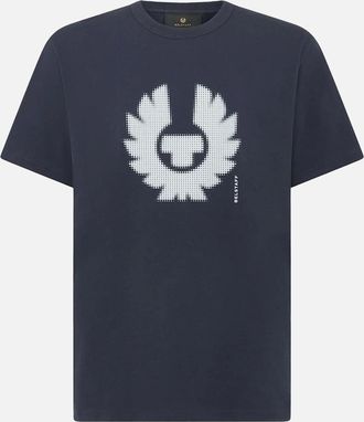 Belstaff Mens Bitmap T-Shirt Navy - Size: 38