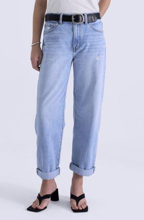 Pistola Denim Donny Cuffed High Waist Boyfriend Jeans in Old Blues at Nordstrom, Size 31