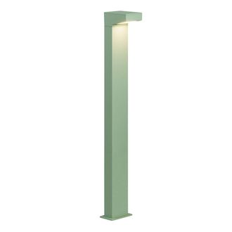 Zafferano Forward Paletto Luminoso Asimmetrico 13x15x90 Cm In Alluminio Salvia, 13w, Led 3000k, Ip65 Per Illuminazione Giardini E Percorsi Pedonali Esterni