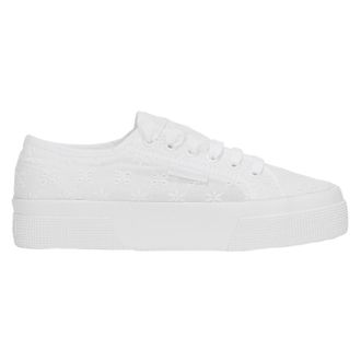 Superga Dames/Dames 2740 Sangallo Flower Trainers (Totaal Wit)