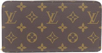Louis Vuitton Marron Sky Blue Coated Canvas Long Wallet (Bi-Fold) (Pre-Owned)
