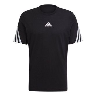 adidas M 3s Tape Tee Printing Sports Short Sleeve Black GP4118