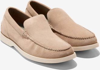 Cole Haan Mens Cole Haan American Classics Hampton C40673 Beige Suede Loafers GAL2100