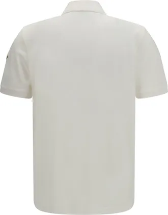 Moncler Cotton Piqu&eacute; Logo Polo Shirt - White
