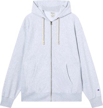 Champion Reverse Weave Soft Fleece Zip-Up - Heren - Vesten met rits - Grijs - M - Katoen - Hoodies & sweatvesten