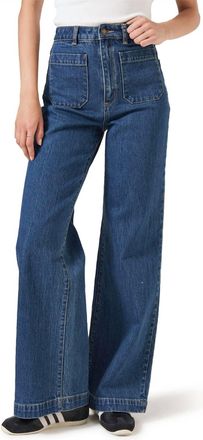 Rolla's Sailor Wide Leg Jeans In Eco Ruby Blue