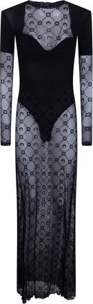 Marine Serre Maxi Kleedjes - Dames - Maxi kleedjes - Zwart - XS - Kleedjes