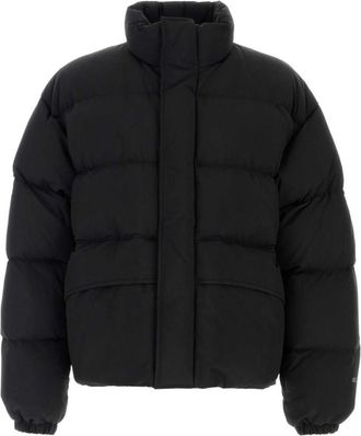 Jil Sander Black Mock Collar Down Jacket