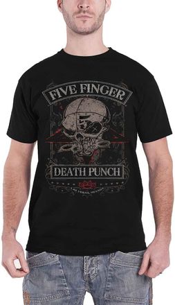 Five Finger Death Punch Merch Five Finger Death Punch T Shirt Wicked Band Logo Official Black Size XL