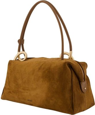 Cult Gaia Womens Azariah Shoulder Bag Brown Calfskin
