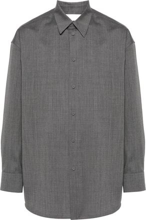 Jil Sander textured wool overshirt - men - Wool - 50 - Grey