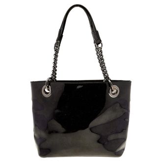 DKNY Dkny Black Pvc Chain Handle Tote