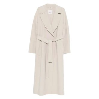 Max Mara Belted Coats, female, Beige, XS, Smmelisa Wool Robe Coat