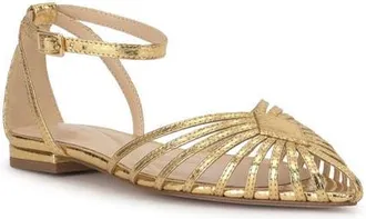 Jessica Simpson Eulean Ankle Strap Sandal in Gold at Nordstrom, Size 9.5