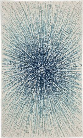Safavieh Alfombra transicional de polipropileno azul/blanco, 122 x 183 cm