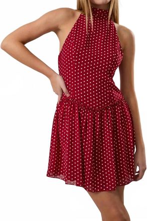 Le Lis Blanc Deux Dotting On You Mini Dress In Red