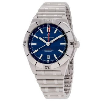 Breitling Chronomat GMT Automatic Chronometer Blue Dial Mens Watch A323989B1C1A1