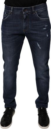 Dolce & Gabbana Cotton Skinny Denim Jeans - Navy