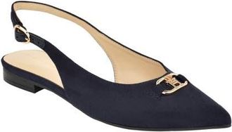 Tommy Hilfiger Vesly Pointed Toe Slingback Flat in Marine at Nordstrom, Size 7.5
