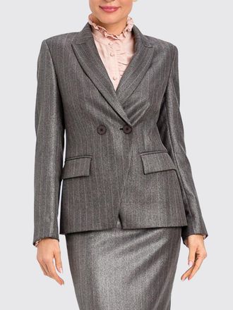 Twin-Set Pinstripe Double-Breasted Cropped Blazer