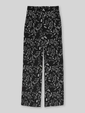 Tom Tailor Denim Weite Hose mit elastischem Bund in Black, Gr&ouml;&szlig;e XS