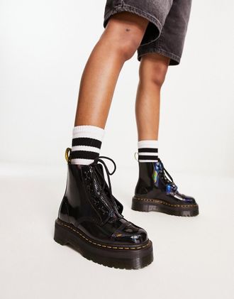 Dr. Martens Sinclair - Stivali nero arcobaleno con suola flatform